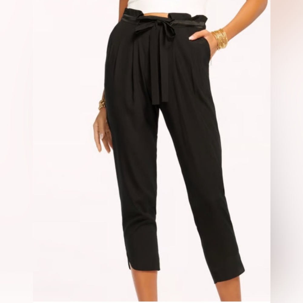 RAMY BROOK Allyn black silk pants M - Picture 3 of 16